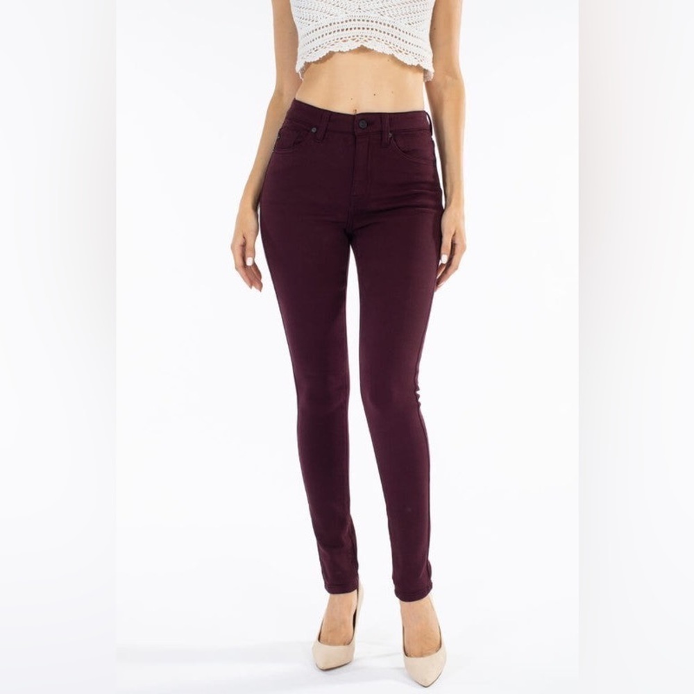 306- Paige NWOT Maroon Skinny Stretchy Jeans, Size 30